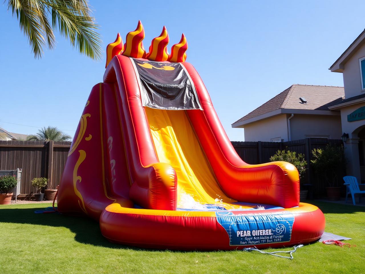 FireBall Waterslide set up at an event